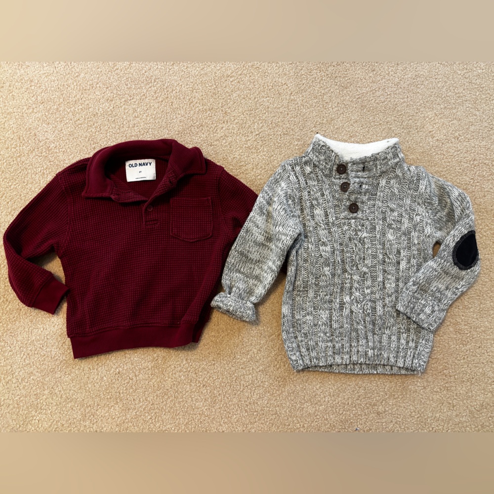 Toddler Pullover Sweaters Size 2T/24 Months